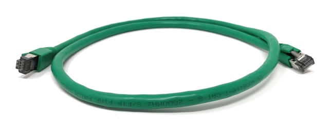 Cat8 Shielded 24AWG 40GB Ethernet Network Cable - 1 Feet - Green